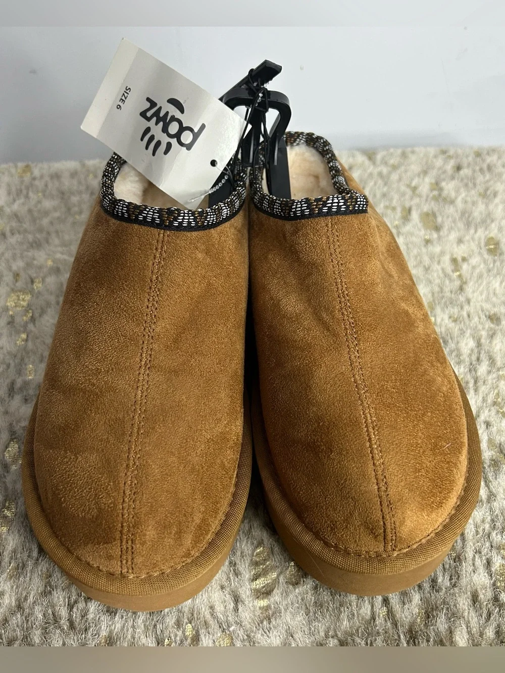 5‎ for $25🔥Pawz Tan Suede Slip On Moccassin Slippers Girls Size 6- New
